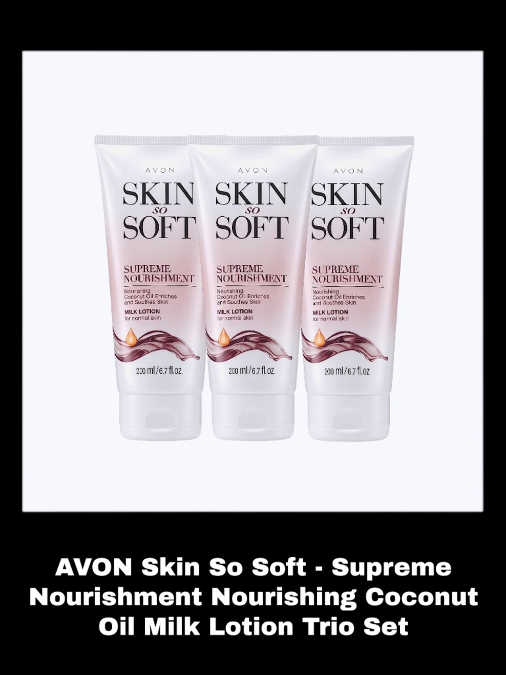 AVON SKIN SO SOFT Supreme Nourishment - Nourishing Coconut Oil Milk Lotion Trio